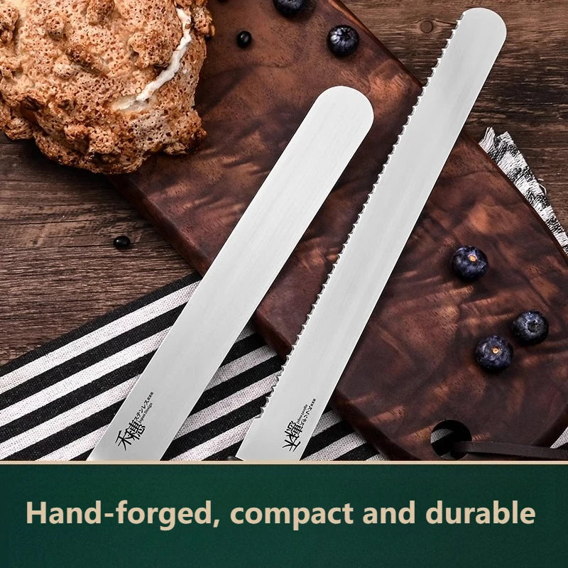 Serrated Bread Knife Stainless Steel – Cake & Sandwich Slicer Serrated Bread Knife Axl