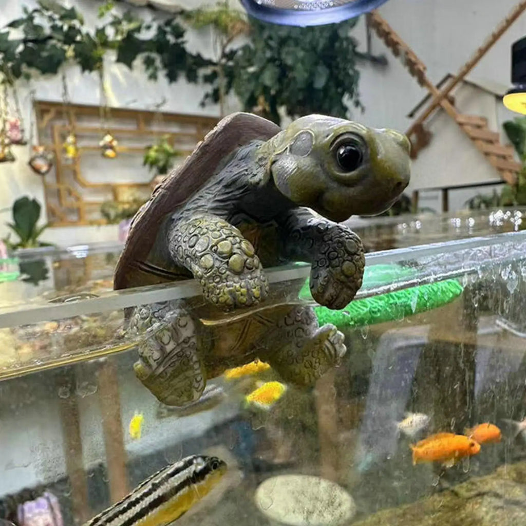 Resin Climbing Turtle Statue | Garden Plant Pot Hugger Décor Garden Statue Axl