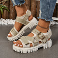 Women's Bohemian Chunky Heel Sandals | Roman Style, Sizes 5–11.5 Women's Sandals Axl Beige 38
