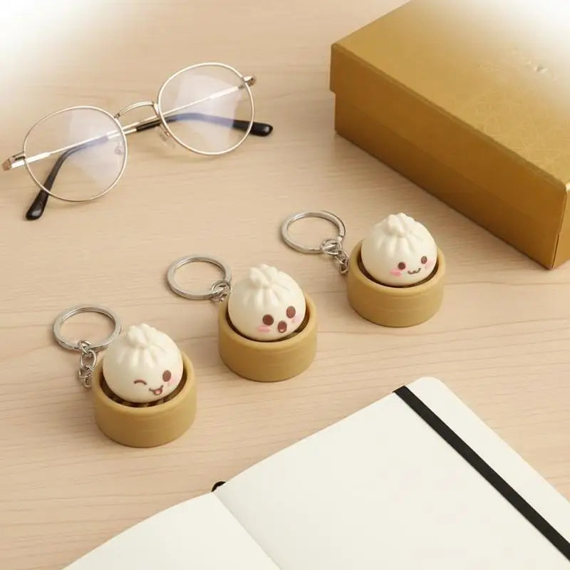 Mini Steamed Bun Squeeze Keychain | Cute Fidget Toy & Fun Gift Fidget Keychain Toy Axl