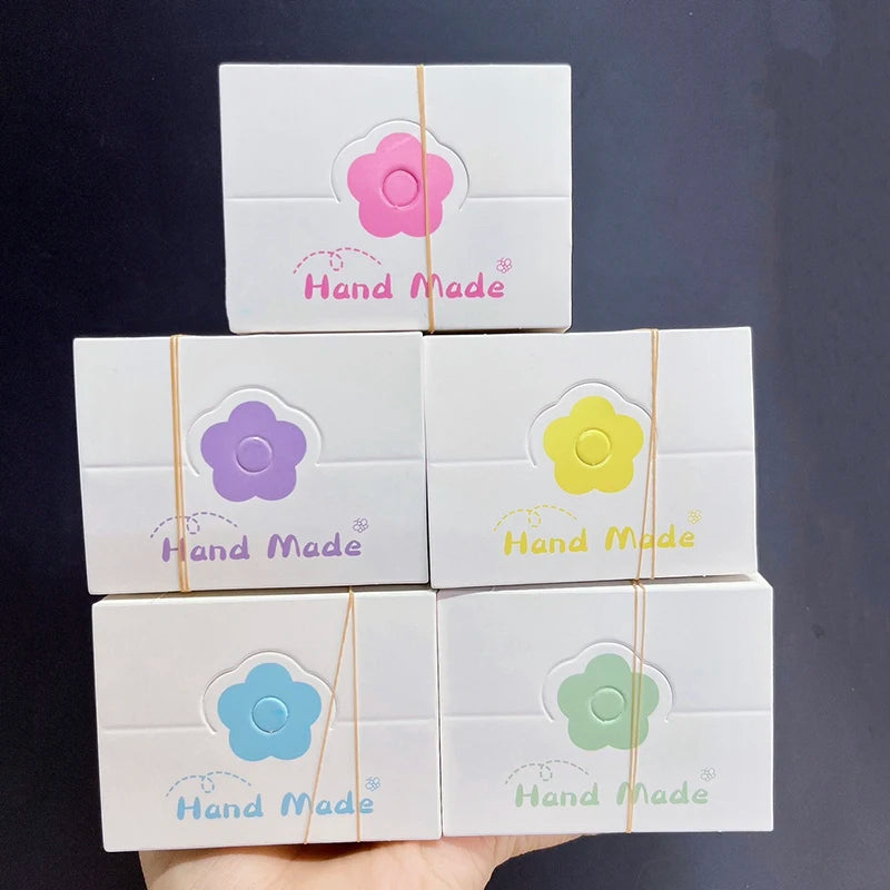 100 Pcs Foldable Flower Jewelry Hang Tags & Display Cards Jewelry Display Cards Axl