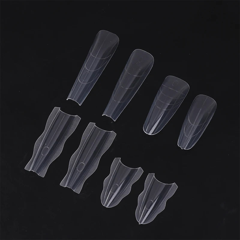 60Pcs Sandwich Nail Dual Forms – Quick Extension Molds Nail Extension Forms Axl