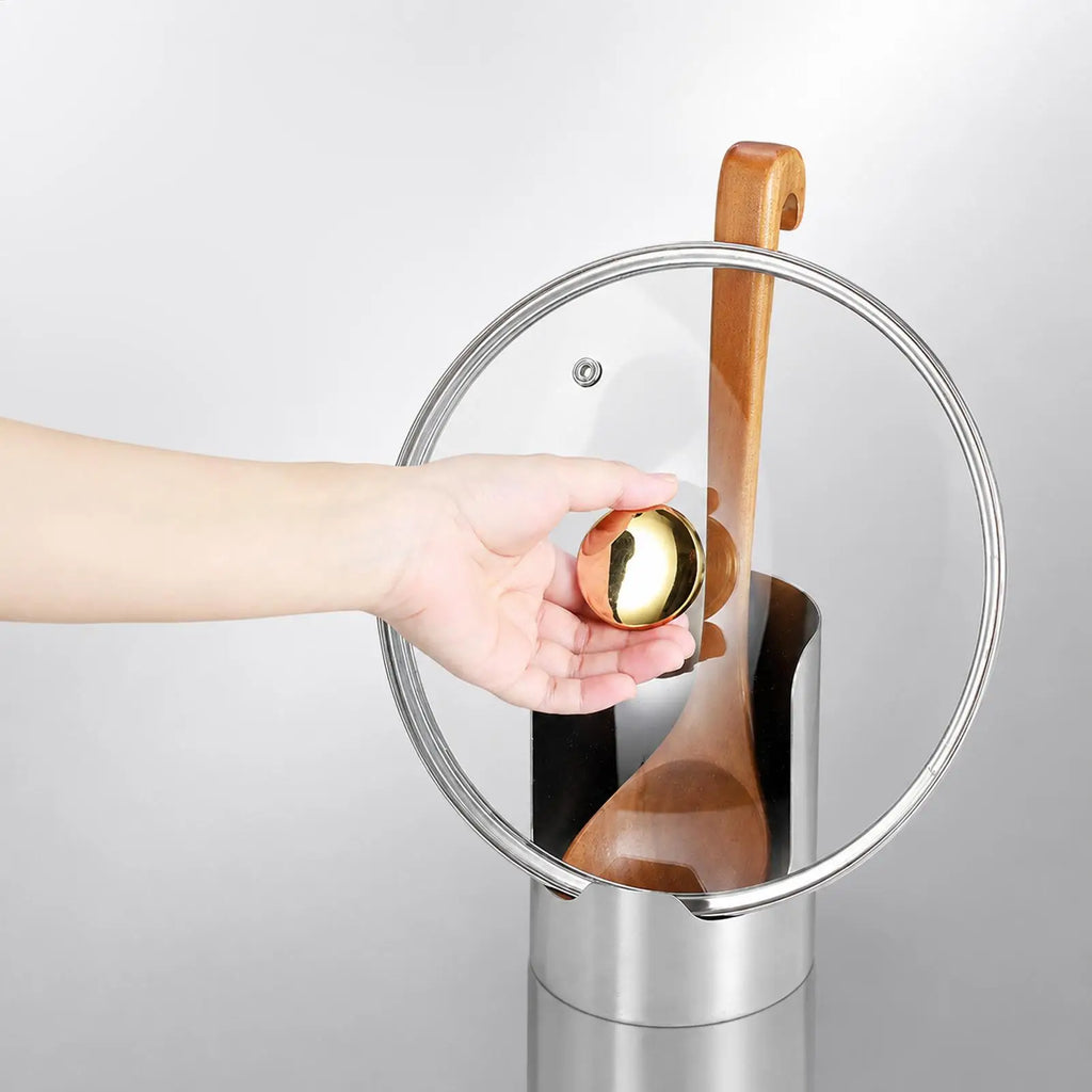 Stainless Steel Pot Lid Holder & Spoon Rest | Kitchen Organizer Kitchen Utensil Holder Axl Default Title