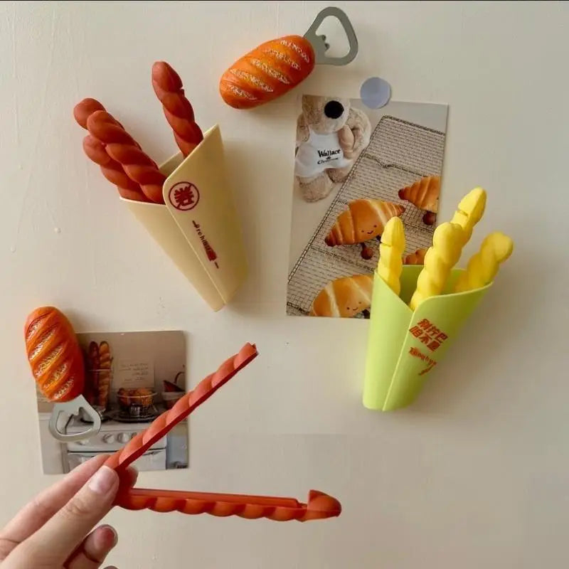 Twist Seal Food Bag Clips – 5 Pack with Magnetic Storage Box Food Bag Clips Axl