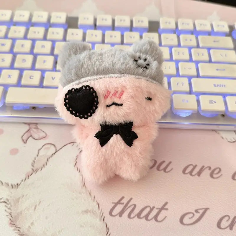 Kawaii Plush Cat Keychain – Cute Bag Charm & Backpack Pendant Plush Keychain Charm Axl A3