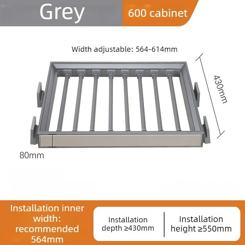 Telescopic Pants Rack – Built-In Sliding Wardrobe Organizer Wardrobe Pants Rack Axl Grey-600 Cabinet