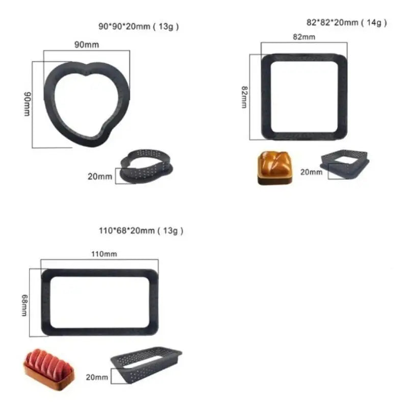 Perforated Tart Ring Mold | Non-Stick PP Baking Mold Tart Ring Mold Axl