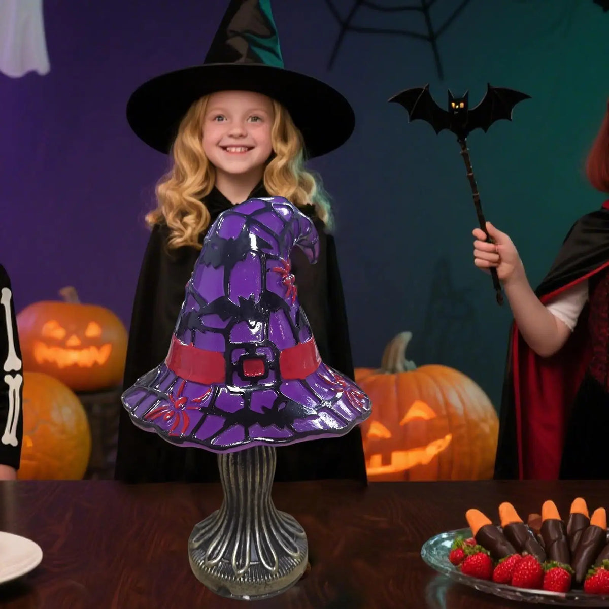 Witch Hat Desk Lamp – Halloween Table Light | Resin Décor Halloween Table Lamp Axl