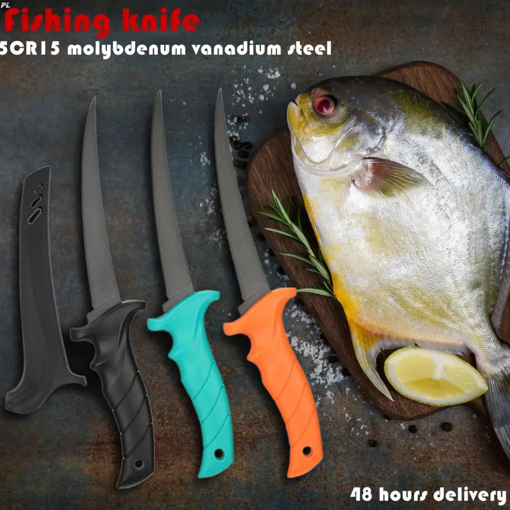 9" 5Cr15MoV Stainless Steel Filleting & Slicing Knife Filleting Knife Axl