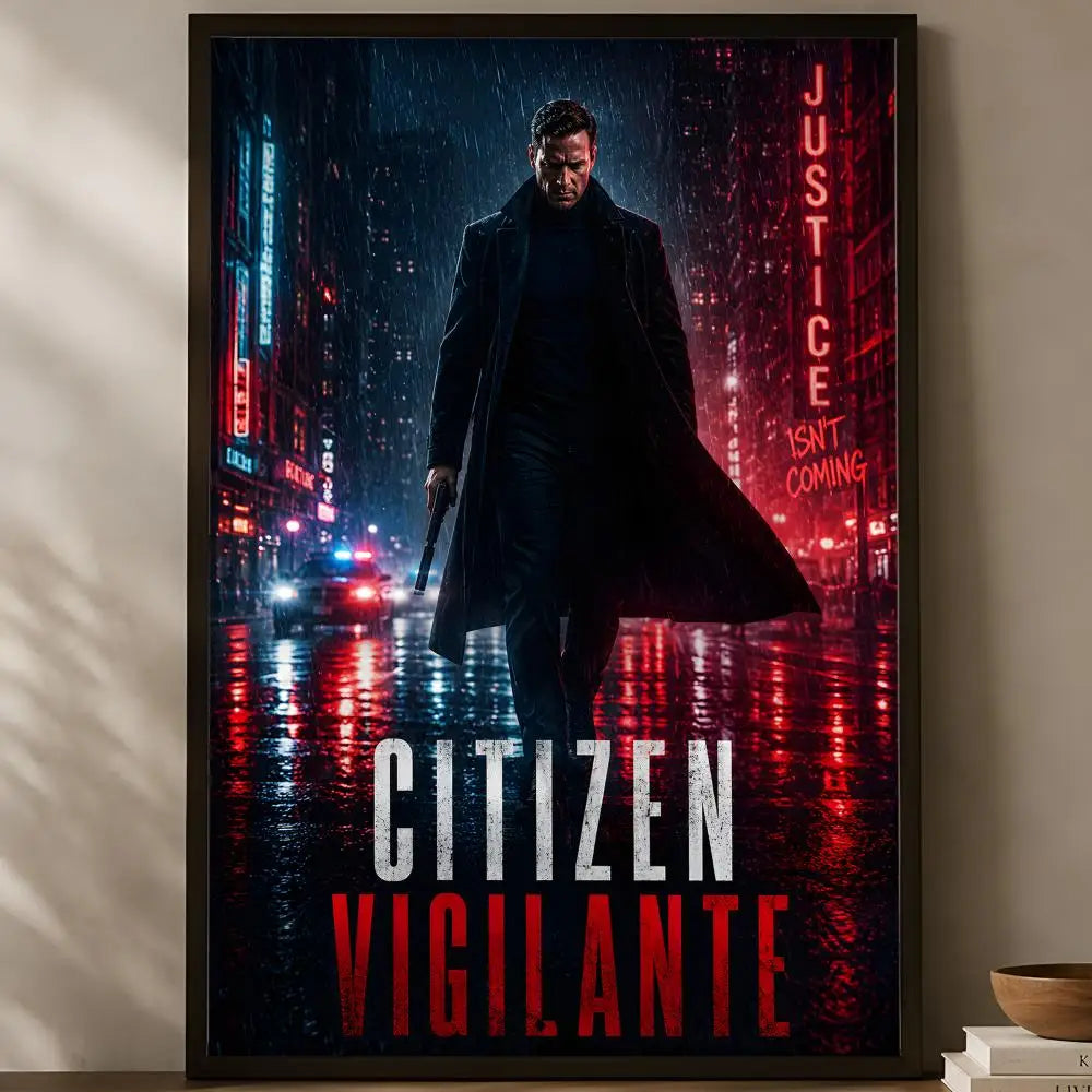 Citizen Vigilante Movie Poster – Self-Stick HD PVC Wall Art Wall Art Poster Axl White01 15X20cmNoframe