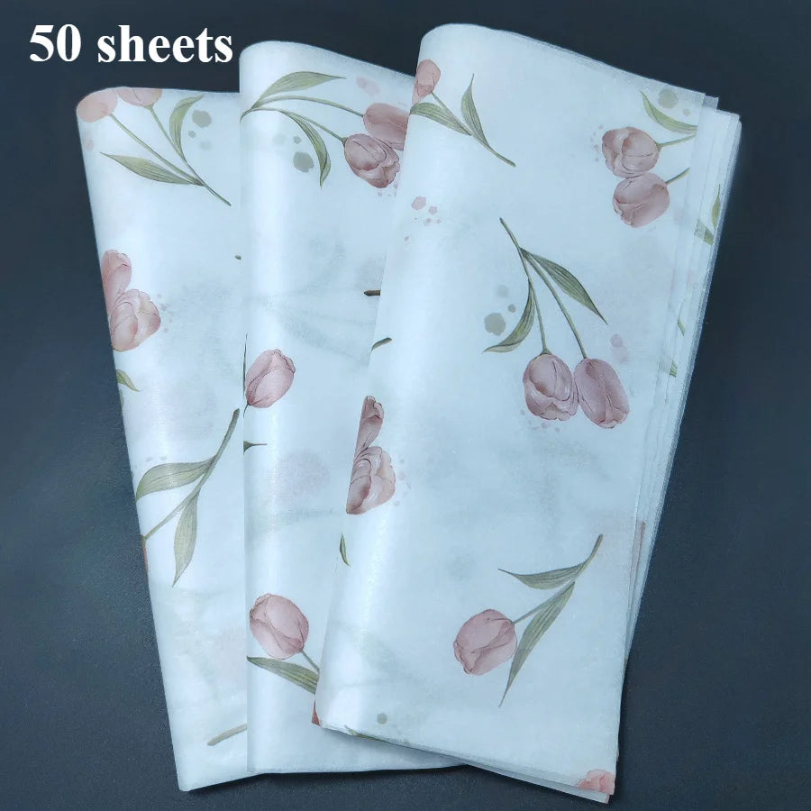 50 Pcs Tulip Gift Wrapping Paper Set – DIY Crafts & Occasions Gift Wrapping Paper Axl tissue paper 50sheet