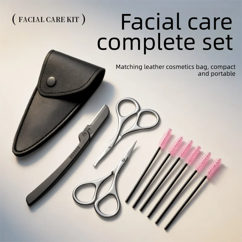 Stainless Steel Grooming Scissors Set – Eyebrow, Nose & Beard Grooming Scissors Set Axl
