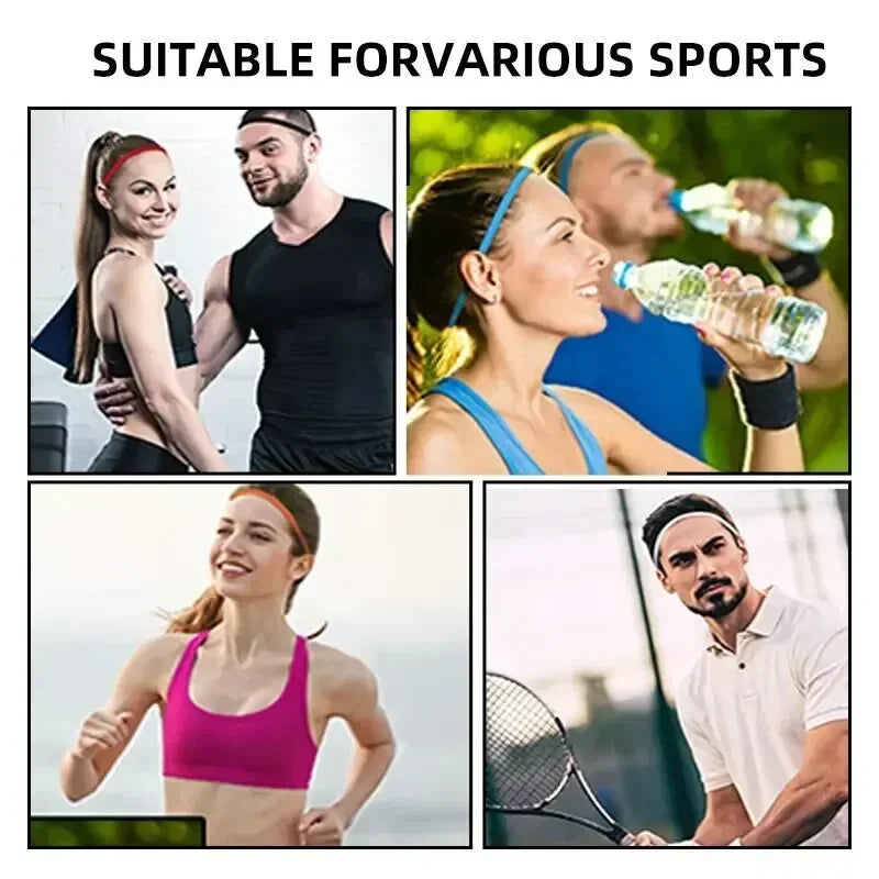 Non-Slip Elastic Sports Sweatband Headband – Yoga & Running Sports Sweatband Headband Axl