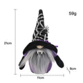 Halloween Gnome Dwarf Doll – Spooky Desktop Ornament Decor Halloween Gnome Ornament Axl Black