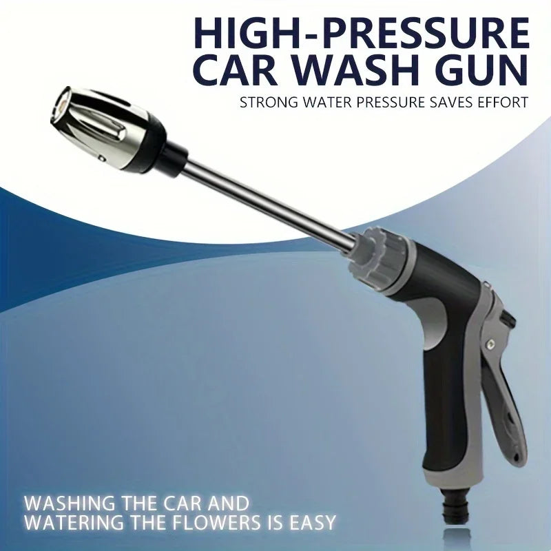 High-Pressure Car Wash Gun with Foam Bottle & Long Handle Car Wash Spray Gun Axl