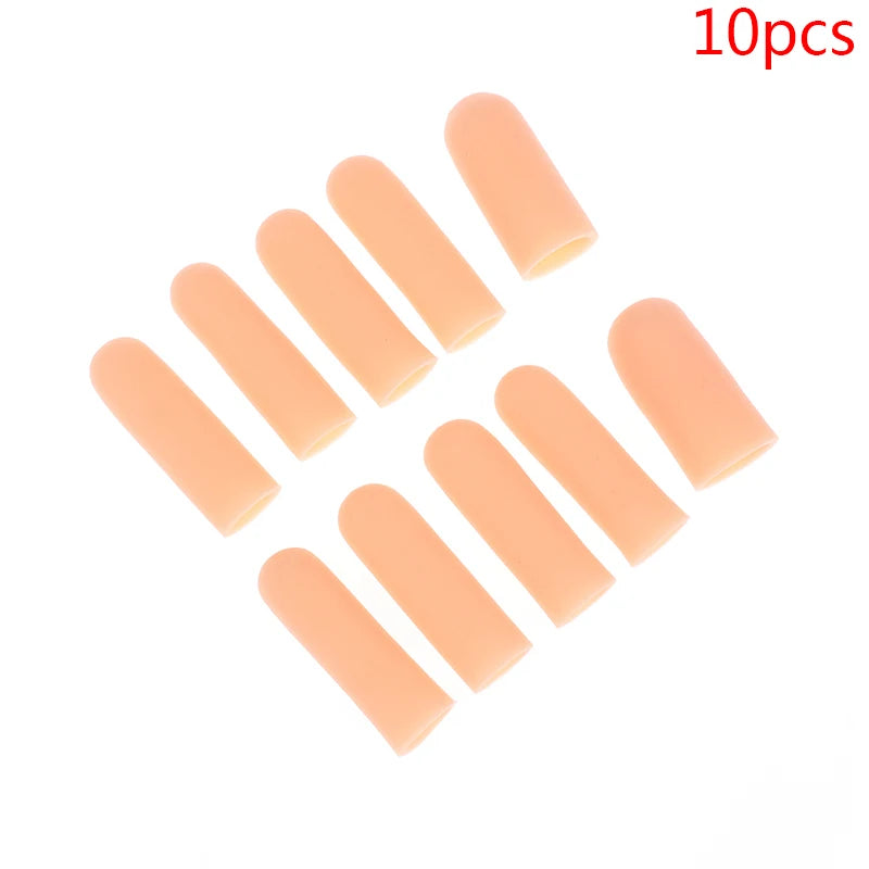 Silicone Gel Finger Protectors 10-Pack – Thumb & Toe Caps Finger Toe Protectors Axl one size