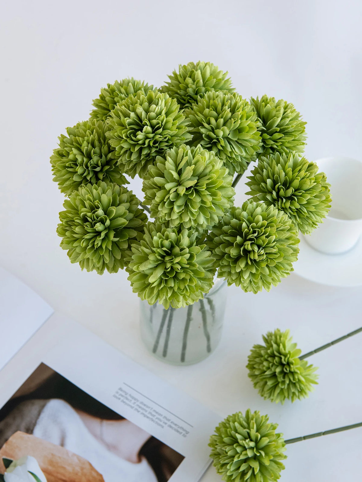 Artificial Silk Dandelion Hydrangea Bouquet – Wedding & Home Decor Artificial Flower Bouquet Axl
