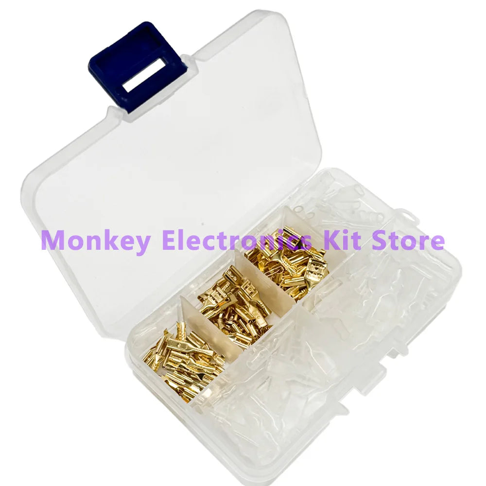 120PCS Crimp Terminal Kit – Gold & Silver Male Female Connectors Crimp Terminal Kit Axl