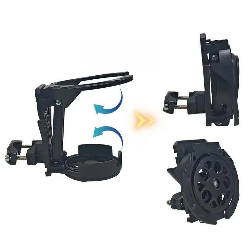 Foldable Motorcycle Handlebar Cup Holder – Metal & ABS Motorcycle Cup Holder Axl