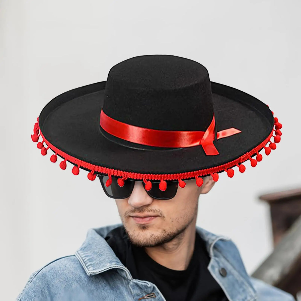 Mexican Sombrero Hat – Wide Brim Flamenco Cosplay Costume Costume Sombrero Hat Axl