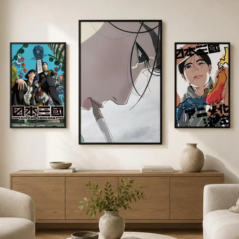 Nippon Sangoku PVC Wall Poster – Peel & Stick HD Art Decor Wall Art Poster Axl