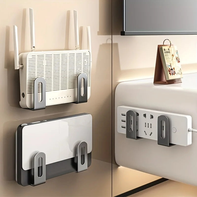 Wall-Mounted Router & Cable Management Shelf – 4/8 Pcs Wall Storage Rack Axl