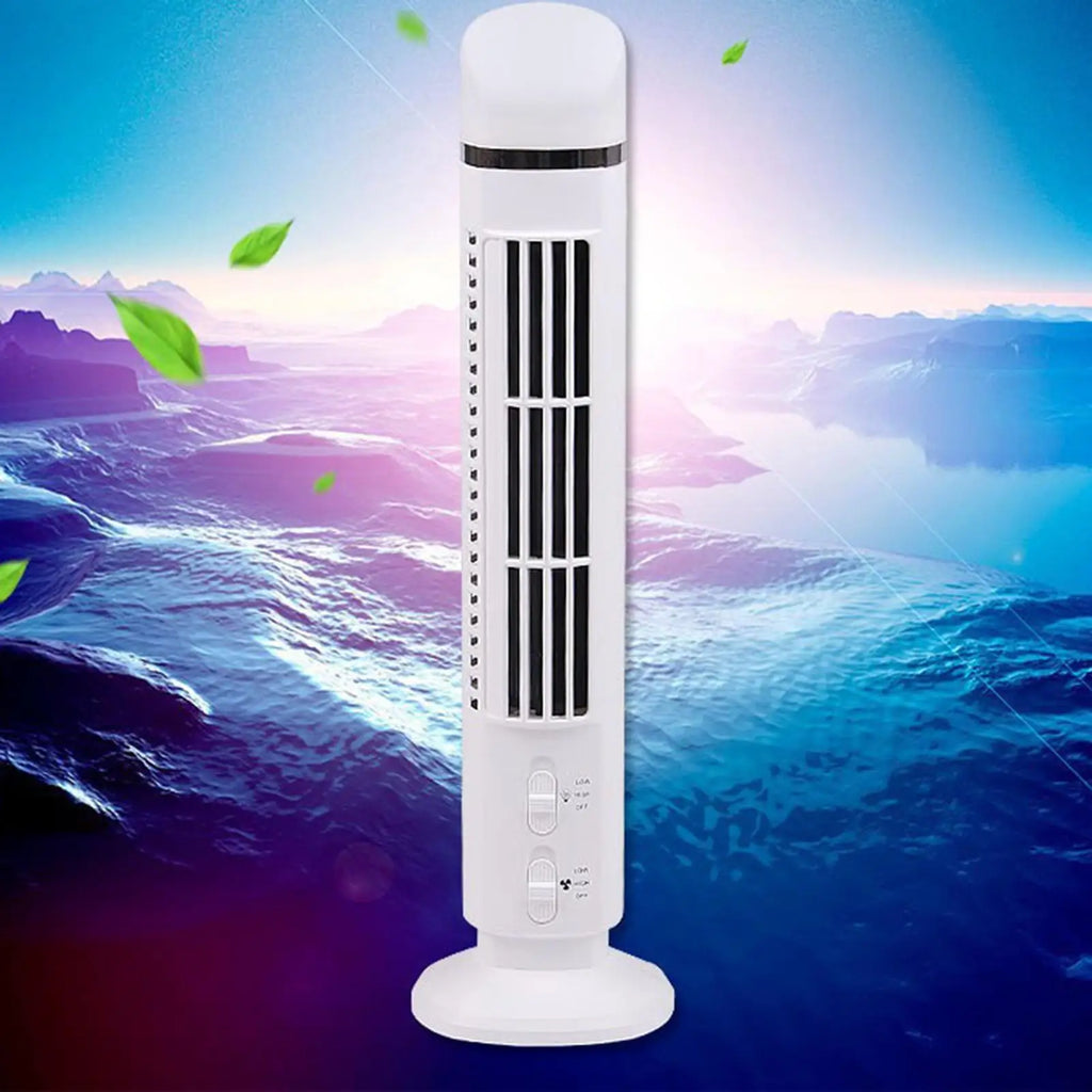Portable Bladeless Tower Fan with Nightlight – USB & Battery Portable Tower Fan Axl