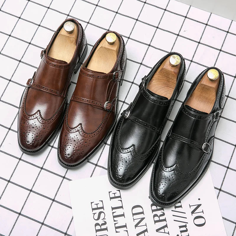 Men's Brogue Oxford Dress Shoes – Classic Low Top Retro Men's Oxford Shoes Axl