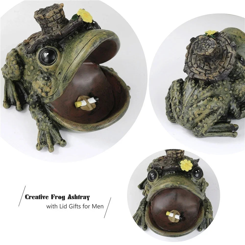 Animal Ashtray – Frog Turtle Crocodile Resin Garden Decor Decorative Ashtray Axl