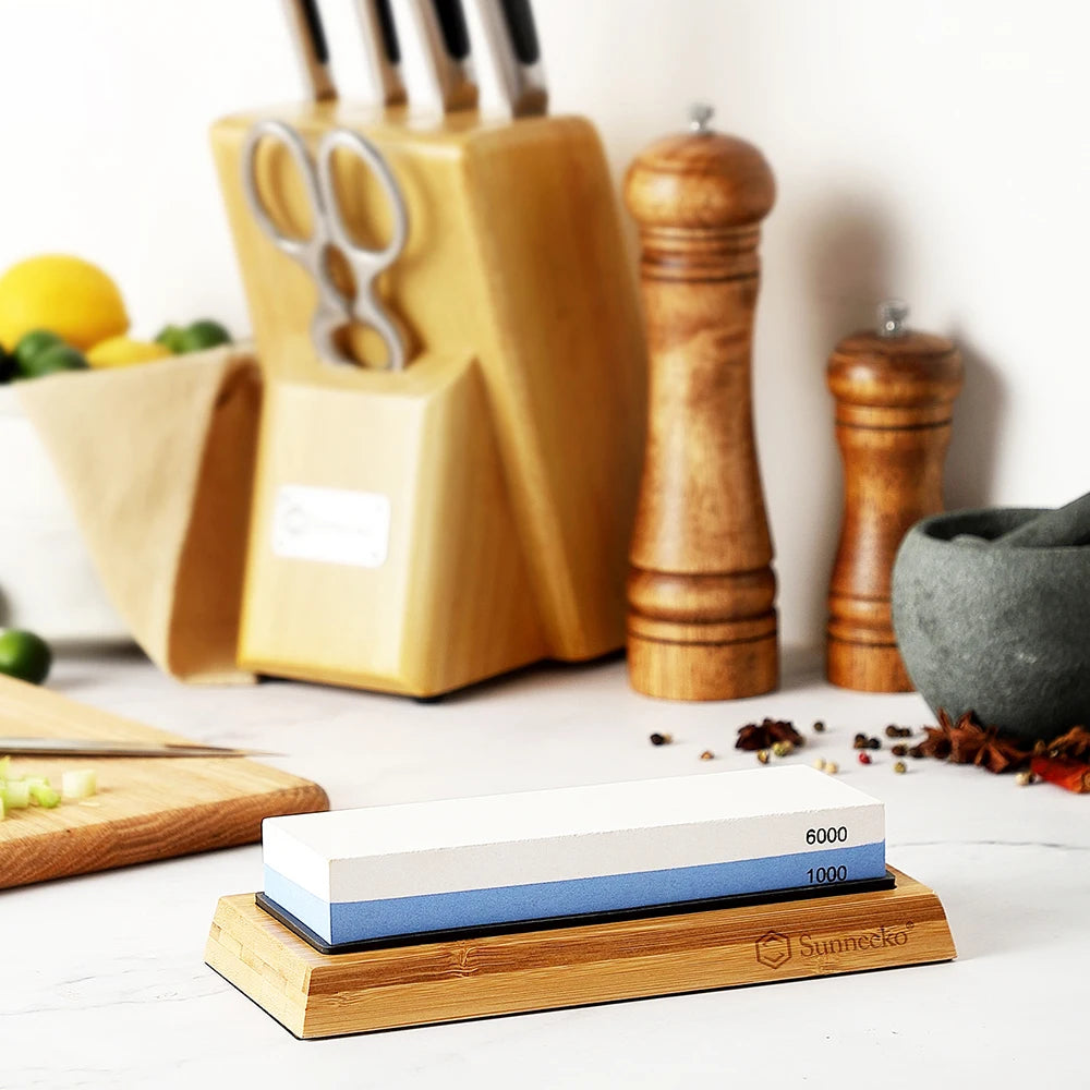 Sunnecko 1000/6000 Grit Whetstone Knife Sharpening Kit Whetstone Sharpening Kit Axl