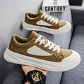 Men's Canvas Shoes – Lightweight Thick Sole Casual Slip-On Canvas Casual Shoes Axl Khaki 43