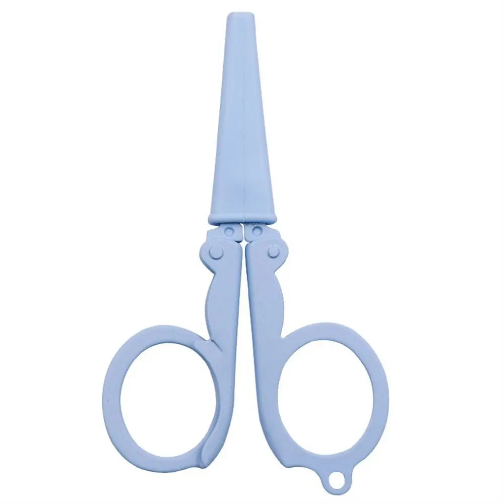 Morandi Folding Scissors – Stainless Steel Keychain Cutter Folding Scissors Axl Blue