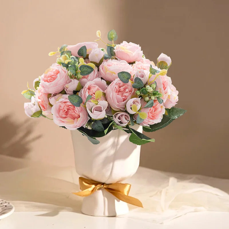 Silk Rose Artificial Flowers UV Protection – Wedding & Home Decor Artificial Silk Flowers Axl