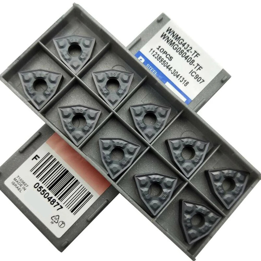 WNMG080408-TF Carbide Inserts 10 Pcs | IC907 Lathe Turning Carbide Turning Inserts Axl