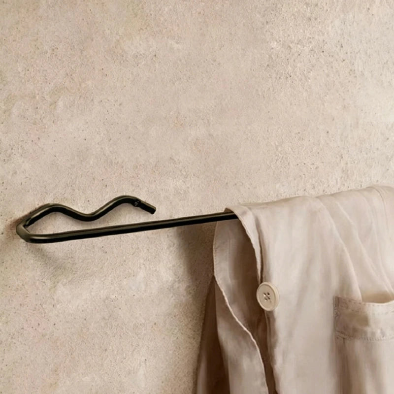 Metal Wall-Mounted Towel Rack – Bathroom & Coat Organizer Towel Rack Axl