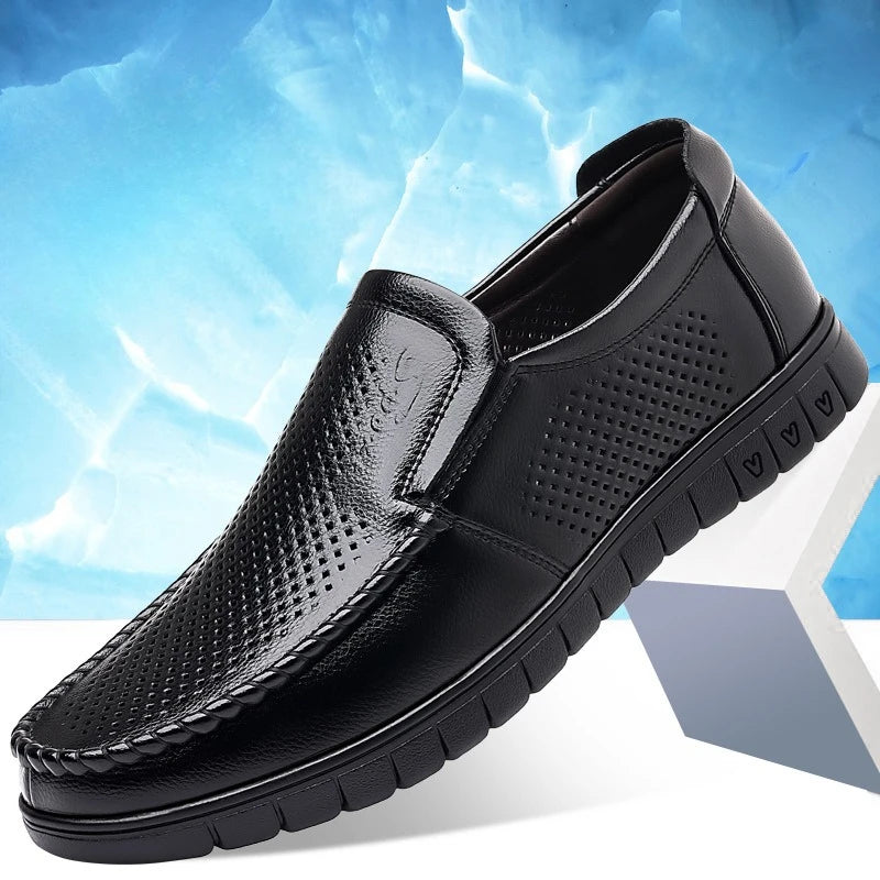 Men's Perforated Cowhide Leather Lace-Up Brogue Dress Shoes Men's Brogue Dress Shoes Axl