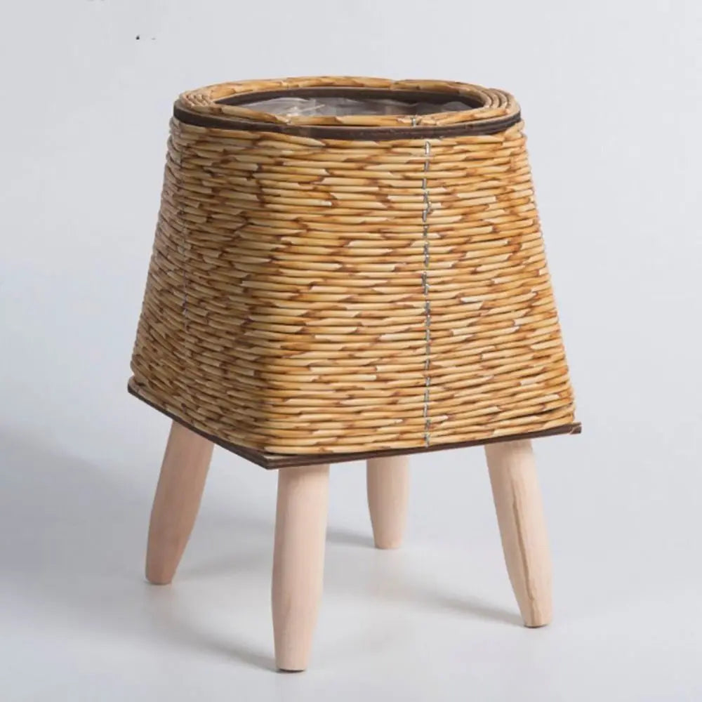 Rattan Woven Flower Pot with Removable Legs | Nordic Plant Stand Woven Plant Stand Axl 179