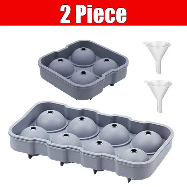 Sphere Ice Ball Mold – 8-Cavity Silicone Round Ice Cube Tray Ice Ball Mold Axl 2pcs Mixed Blue