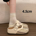 Women's Woven Closed-Toe Platform Sandals with Buckle Straps Platform Sandals Axl beige 4CM 39