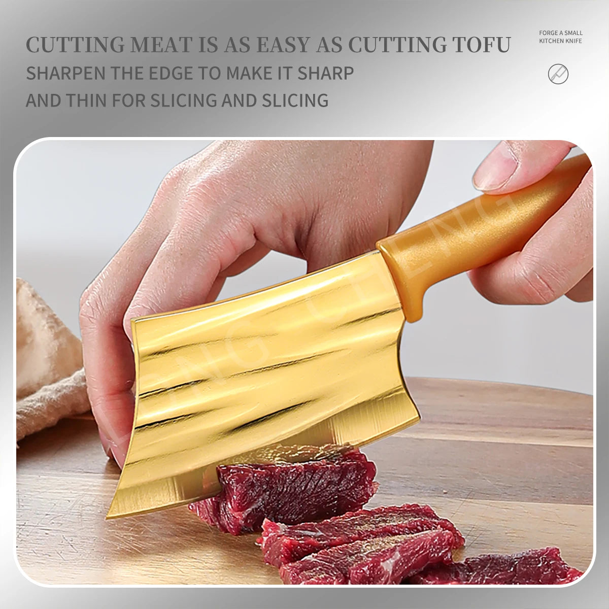 Golden Rainbow Stainless Steel Chef & Filleting Knife Kitchen Chef Knife Axl