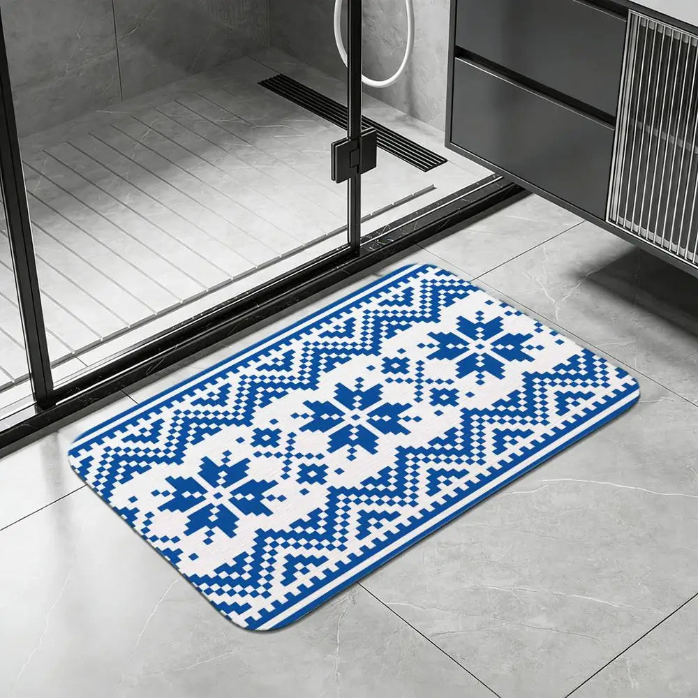Norwegian Diatomite Bath Mat – Quick Dry, Non-Slip Floor Mat Diatomite Bath Mat Axl White3 30x45cm