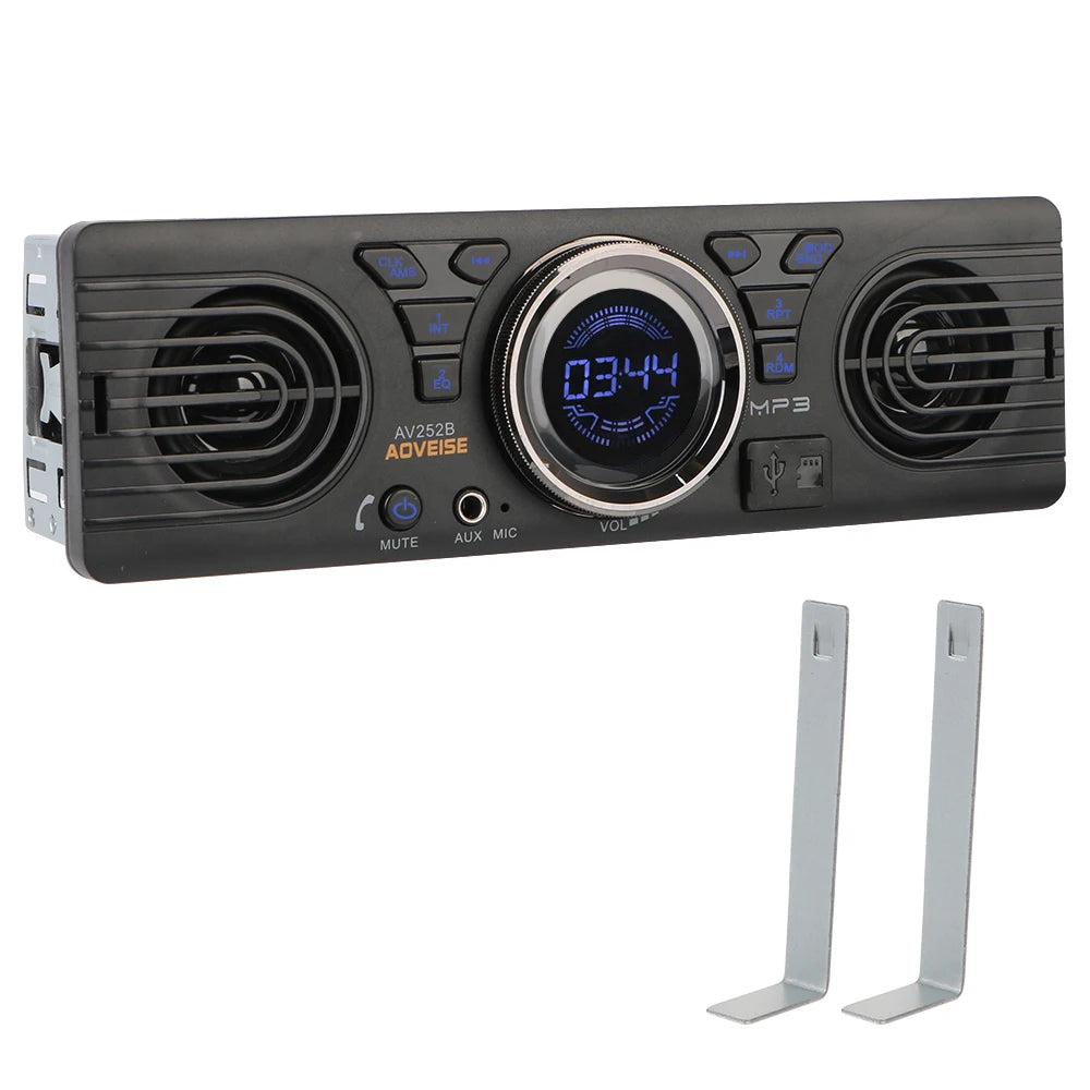 1 Din Car Radio – Bluetooth, FM, MP3, USB & AUX Input Car Radio Stereo Axl Black