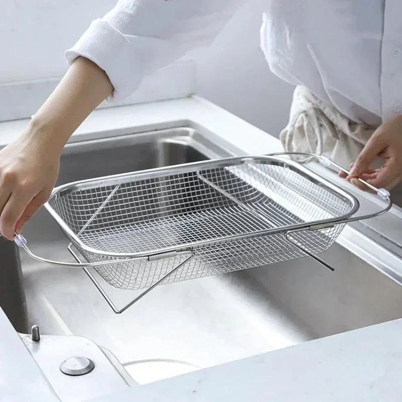Expandable Stainless Steel Sink Colander & Drain Basket Sink Colander Basket Axl