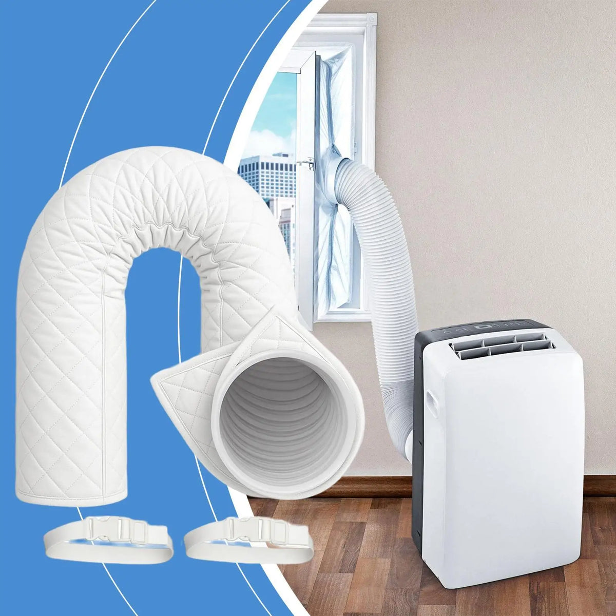 AC Hose Insulation Sleeve – 5"–6" Exhaust Pipe Wrap Cover AC Hose Insulation Sleeve Axl