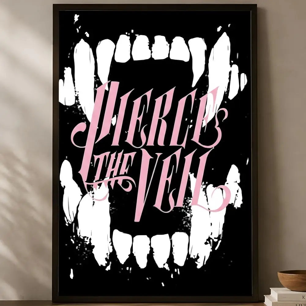 Pierce The Veil HD PVC Wall Poster – Self-Stick Waterproof Wall Art Poster Axl White17 50X70cmNoframe
