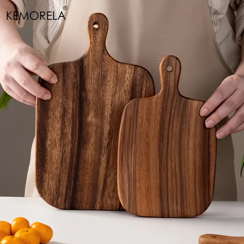 KEMORELA Wooden Cutting Board with Handle – Food-Safe Wooden Cutting Board Axl