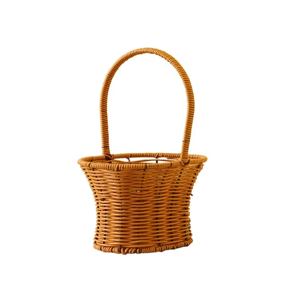 Rattan-Style Woven Storage Basket with Handle | Home Décor Woven Storage Basket Axl 7