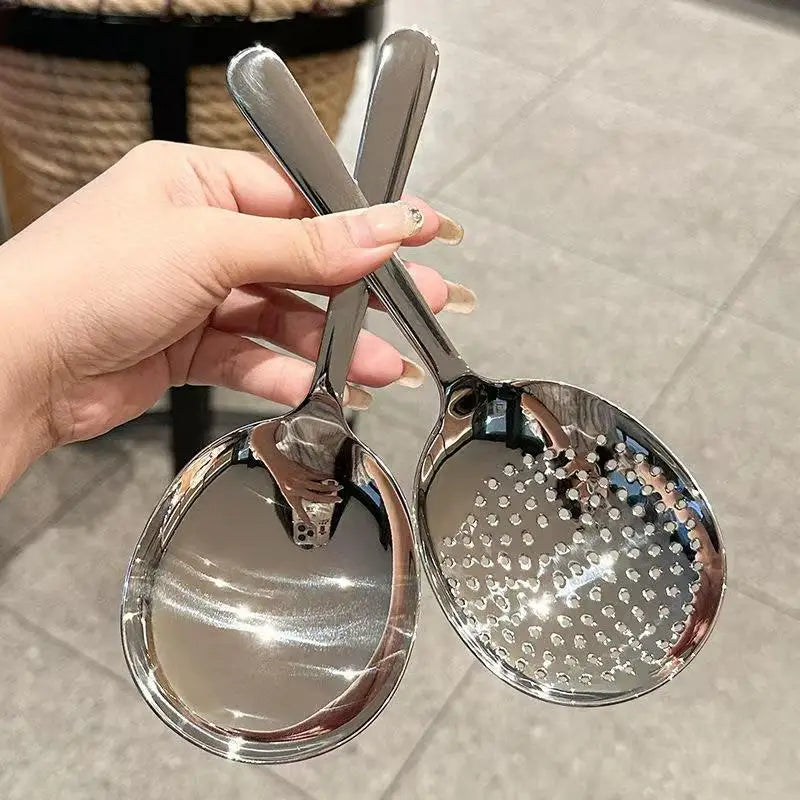 Stainless Steel Slotted Spoon Set | Heat-Resistant Kitchen Ladle Kitchen Serving Spoon Axl