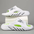 Men's Massage Slide Slippers – Soft EVA Sole Beach Sandals Massage Slide Slippers Axl 38-39 WHITE