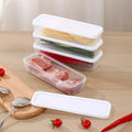 4-Piece Long Food Storage Containers – Fridge & Kitchen Organizer Food Storage Containers Axl 4pcs-white cover